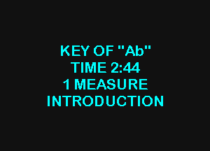 KEY OF Ab
TIME 2144

1 MEASURE
INTRODUCTION