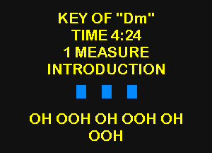 KEY OF Dm
TIME4z24
1 MEASURE
INTRODUCTION

OH OOH OH OOH OH
OOH