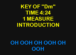 KEY OF Dm
TIME4z24
1 MEASURE
INTRODUCTION