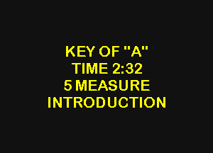 KEY OF A
TIME 2z32

SMEASURE
INTRODUCTION