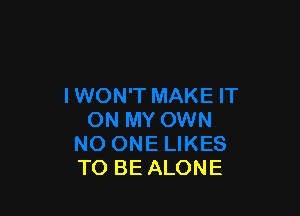 TO BE ALONE