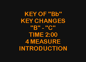 KEYOFBU'
KEYCHANGES
IIBII - IICII

NME29O
4MEASURE
INTRODUCHON