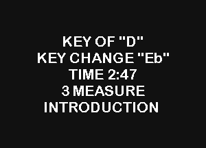 KEYOFD
KEYCHANGEEW'

NMEZMY
3MEASURE
INTRODUCHON