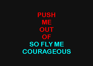 SO FLY ME
COURAGEOUS