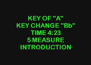 KEYOFA
KEYCHANGEBU'

NME4QS
SMEASURE
INTRODUCHON