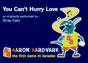 Y0u Can't Hmry Love -

.Ix U siluxlly pun. unl 5y

Shay Cats

ARON ARDVARK

the firs! name in karaoke