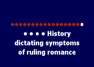o o o 0 History
dictating symptoms
of ruling romance