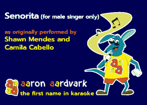 Senorita(formwodyl

Shawn Mendes and
Camila Cebello

g the first name in karaoke