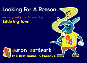 Looking For A Reason

Little Big Town

g the first name in karaoke