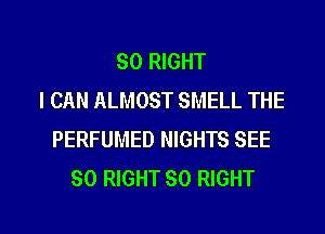 SO RIGHT
I CAN ALMOST SMELL THE
PERFUMED NIGHTS SEE
SO RIGHT SO RIGHT

g