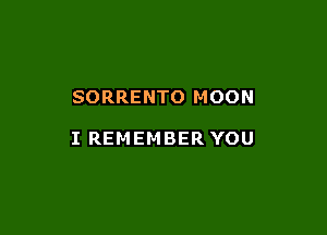 SORRENTO MOON

I REMEMBER YOU