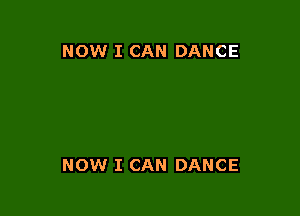 NOW I CAN DANCE

NOW I CAN DANCE