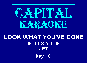 LOOK WHAT YOU'VE DONE

IN THE STYLE 0F
JET

kein