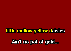 little mellow yellow daisies

Ain't no pot of gold...