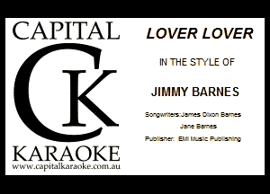 CAPI'IAI. LOVERLOVER

I(g J 111? 312153

KARAOKE