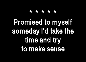 i'i'kirit

Promised to myself

someday I'd take the
time and try
to make sense