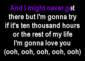 And I might never get

sweet heart of yours