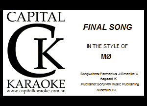 CAPI'IAI.

FINAL SONG