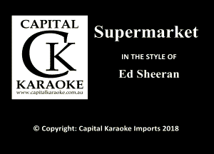 (' API I Al

Supermarke
(13 m

EdSheeran
K XR XUIxI

a Comm Ooh! m lmpom 2013