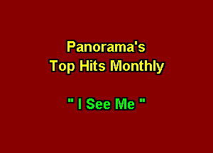 Panorama's
Top Hits Monthly

 I See Me 