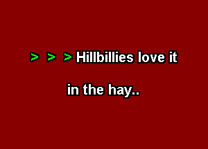 t t' Hillbillies love it

in the hay..