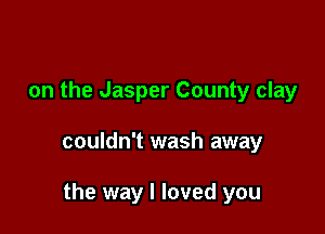 on the Jasper County clay

couldn't wash away

the way I loved you