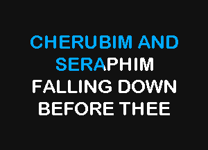 CHERUBIM AND
SERAPHIM

FALLING DOWN
BEFORE THEE