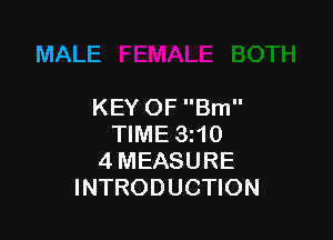 MALE

KEY OF Brn

TIME 310
4 MEASURE
INTRODUCTION