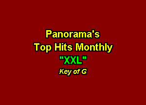 Panorama's
Top Hits Monthly

XXL
Kcy ofG