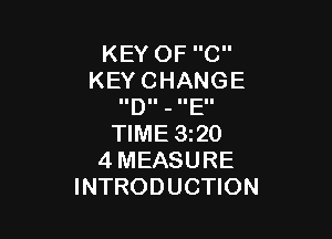 KEYOFC
KEYCHANGE
IIDII - IIEII

WME320
4MEASURE
INTRODUCHON