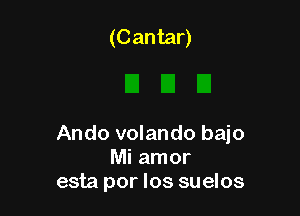 (Cantar)

Ando volando bajo
Mi amor
esta por los suelos