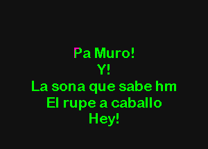 Pa Muro!
Y!

La sona que sabe hm

El rupe a caballo
Hey!