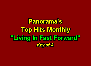 Panorama's
Top Hits Monthly

Living In Fast Forward
Kcy ofA