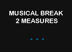 MUSICAL BREAK
2 MEASURES