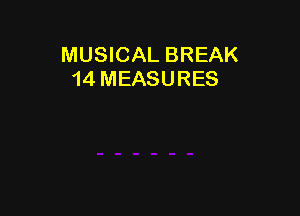 MUSICAL BREAK
14 MEASURES