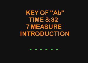 KEY OF Ab
TIME 3z32
7 MEASURE

INTRODUCTION