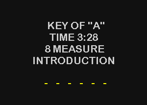 KEY OF A
TIME 3z28
8 MEASURE

INTRODUCTION