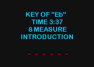 KEY OF Eb
TIME 3t37
8 MEASURE

INTRODUCTION
