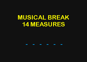 MUSICAL BREAK
14 MEASURES