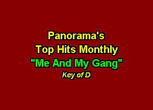 Panorama's
Top Hits Monthly

Me And My Gang
Kcy ofD