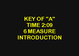 KEY OF A
TIME 2z09

6MEASURE
INTRODUCTION