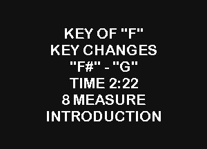 KEYOFP'
KEYCHANGES
IIF II - IIGII

WME222
8MEASURE
INTRODUCHON