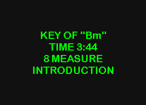 KEY OF Bm
TIME 3z44

8MEASURE
INTRODUCTION