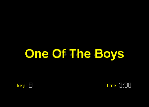 One 013 The Boys

keyi B timei 338