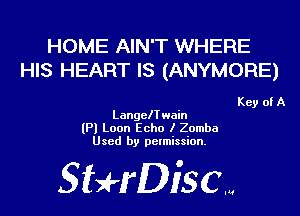 HOME AIN'T WHERE
HIS HEART IS (ANYMORE)

Key of A
LangelTwain
(Pl Loon Echo I Zomba
Used by permission.

giuH'DiSCw