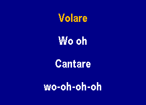 Volare
W0 oh

Cantare

wo-oh-oh-oh