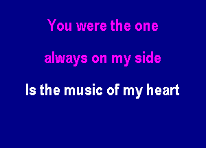 Is the music of my heart