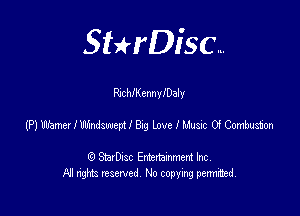 SHrDisc...

RichIKennlealy

(PJUamerIWswepUBaglnvelkhsicOfCaMon

(9 StarDIsc Entertaxnment Inc.
NI rights reserved No copying pennithed.