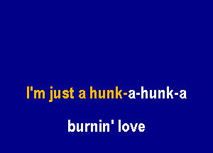 I'm just a hunk-a-hunk-a

burnin' love