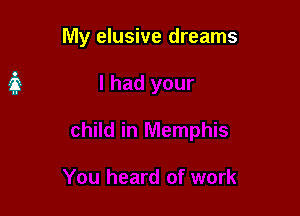 My elusive dreams